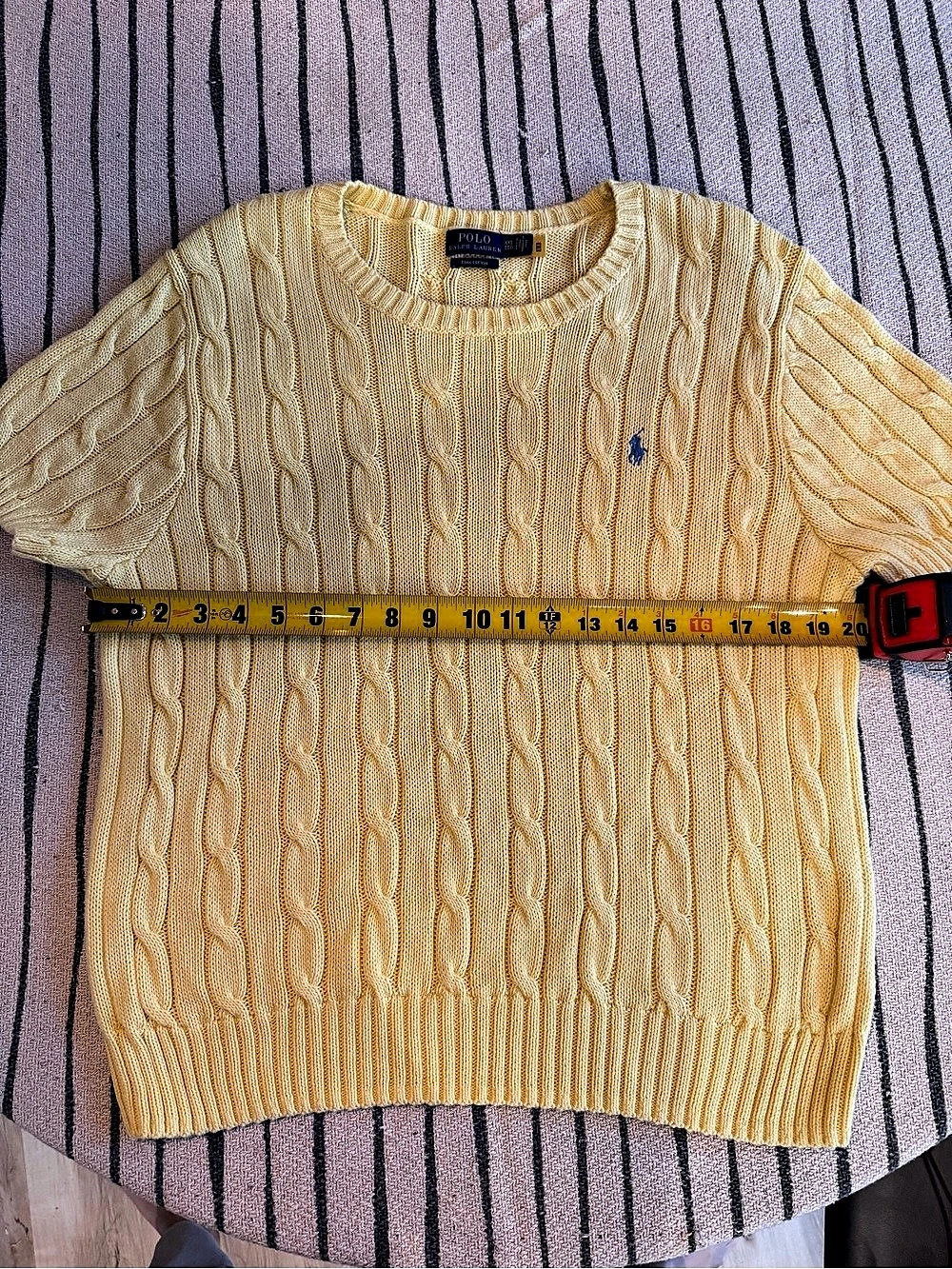 Polo Ralph Lauren Pima Cotton Cable-Knit Short-Sleeve Sweater